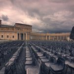Chairs at St Peters Square Rome Italy